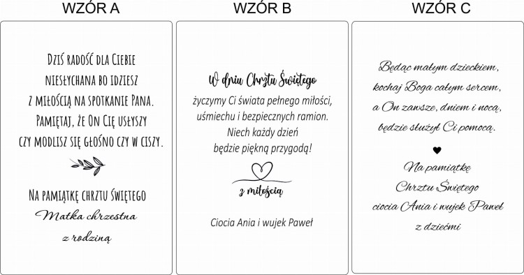 Elegancka drewniana kartka z grawerem – idealny prezent na Chrzest